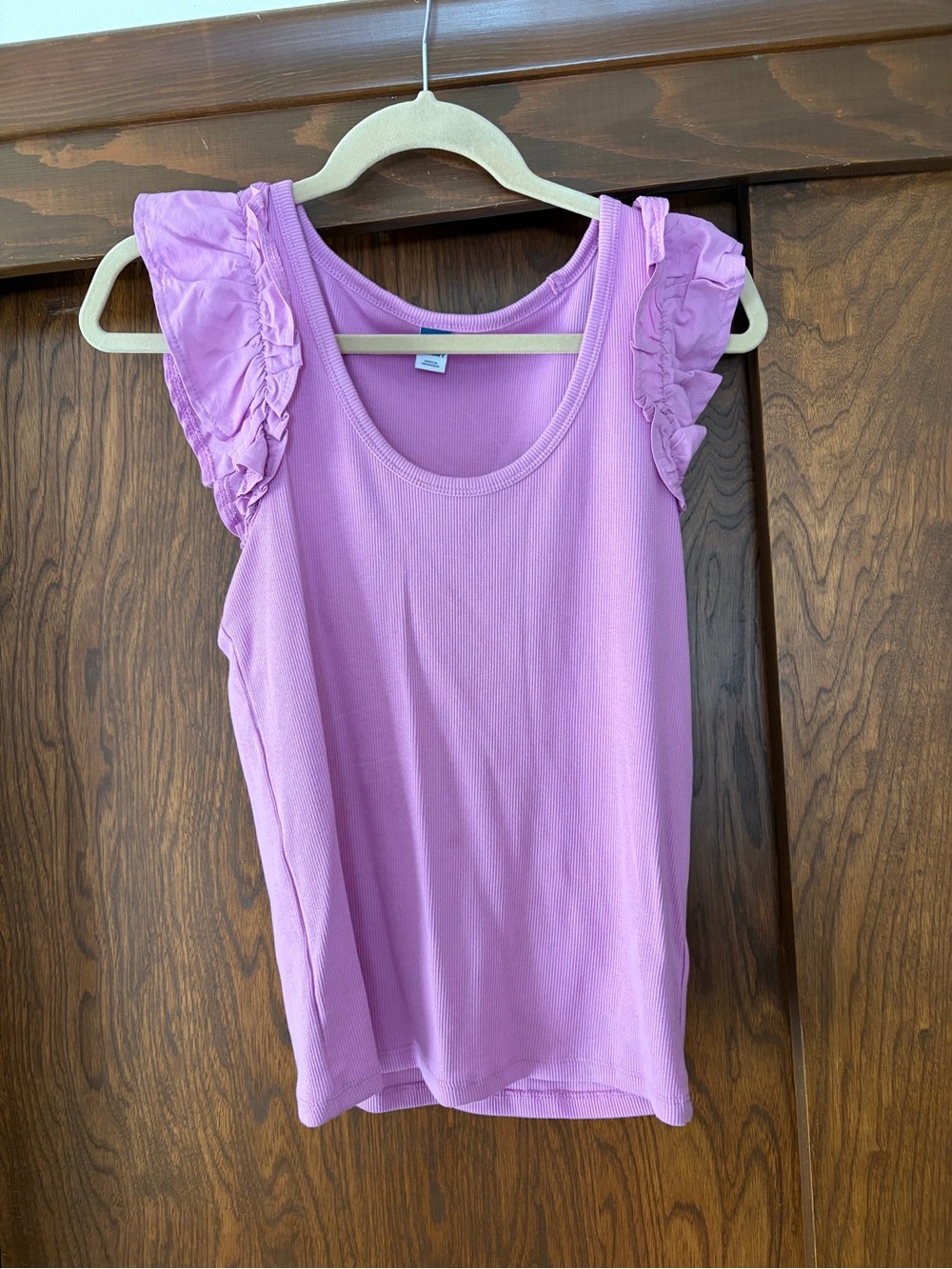 Old Navy Lavender Ruffle Sleeve Scoop Tank